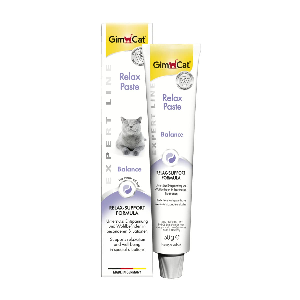 GimCat Expert Line Relax Paste promotes relaxation and well-being of cats 50g