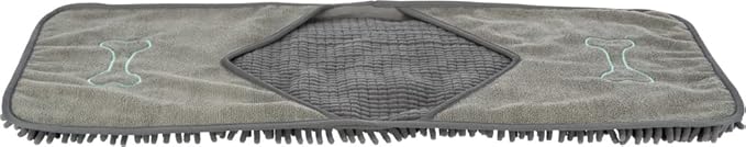Trixie Microfibre Towel with Mitt Pockets Grey 78x32cm