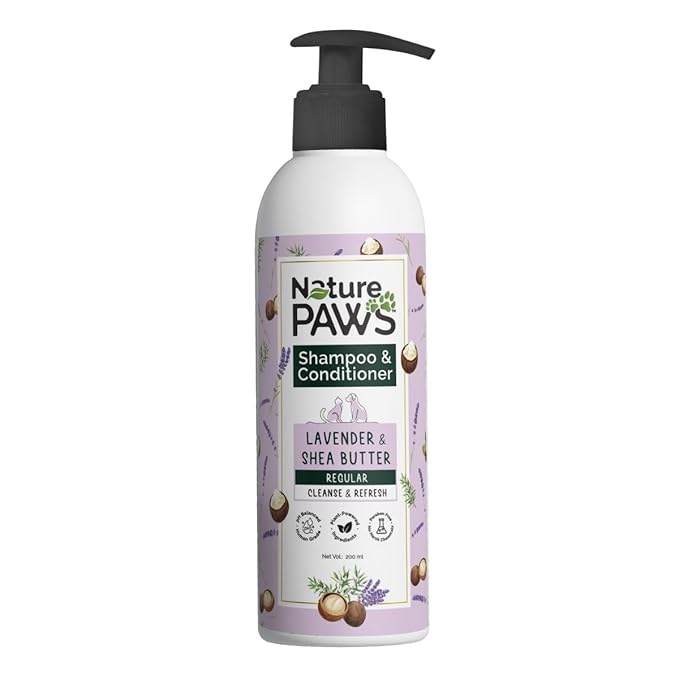 Nature Paws Lavender & Shea Butter Shampoo & Conditioner For Dogs and Cats