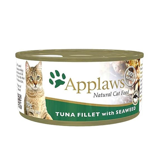 Applaws Tuna Fillet with Seaweed Cat Tin 70gm ( Pack of 24)