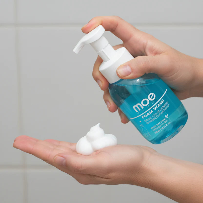 Moe Puppy Foam Wash Dry Shampoo for Cats | Safe for Kittens Cruelty Free and Plant Based Formula 300ml
