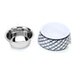 Basil Check Print Pet Feeding Bowl, Stainless Steel & Melamine