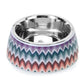 Basil Zig Zag Pet Feeding Bowl Stainless Steel & Melamine XS 200ml