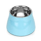 Basil Elevated Bright Teal Melamine and Stainless Steel Pet Feeding Bowls for Bigger Ears Dogs 800ml