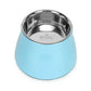 Basil Elevated Bright Teal Melamine and Stainless Steel Pet Feeding Bowls for Bigger Ears Dogs 800ml