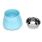 Basil Elevated Bright Teal Melamine and Stainless Steel Pet Feeding Bowls for Bigger Ears Dogs 800ml