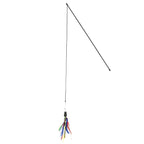 Basil Cat Teaser Stick with Feather and Bell Toy for Cats