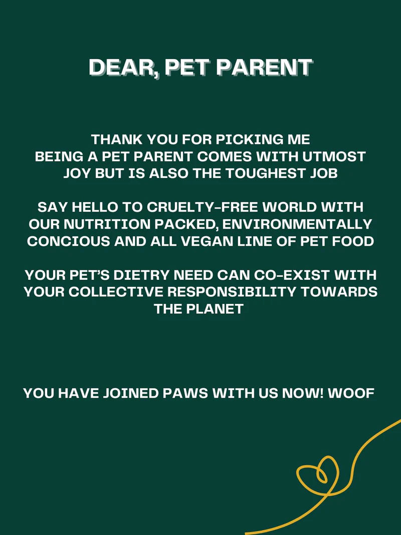 Paws For Greens Veg Adult Dog Food – High Protein, Plant-Based, Meat-Free Dry Dog Food Kibble for All Breeds 1kg