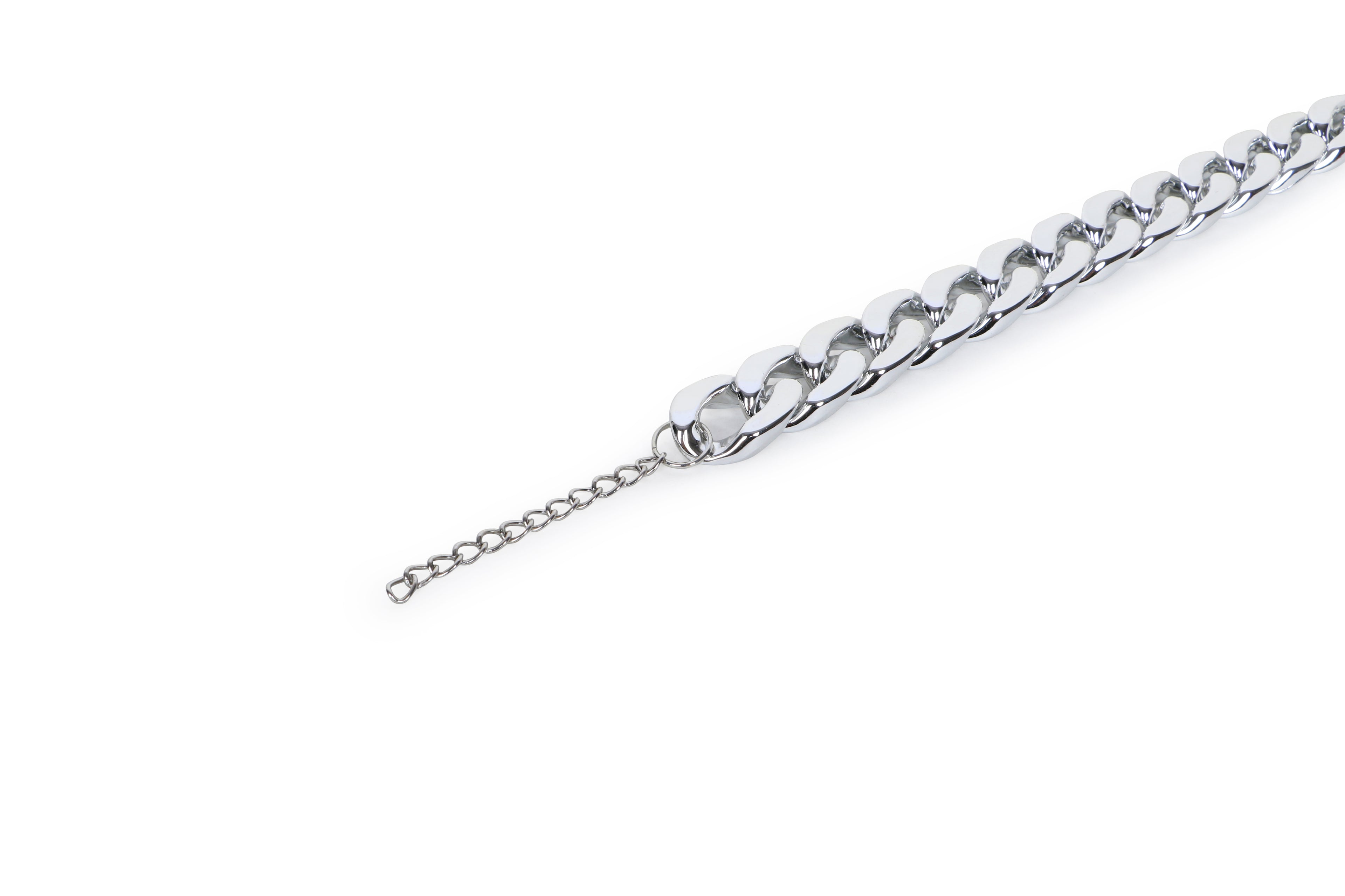 Basil Silver Dog Jewelry – Lightweight Glam No Metal Chain Small 34cm