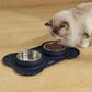 M-Pets Duet Bowl with Silicon Mat 400mlx2