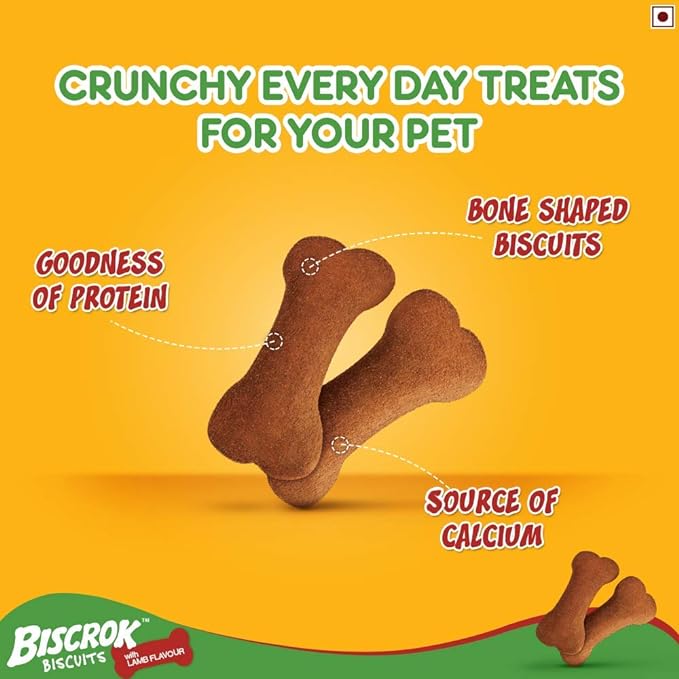 Pedigree Biscrok Biscuits with Lamb Flavor Dog Treats