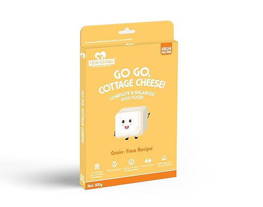 Fresh For Paws Go Go Cottage Cheese Complete and Balanced Dog Food Grain Free For All Breed 100gm