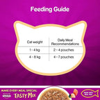 Whiskas Adult (1+ Year) Tasty Mix Wet Cat Food Made with Real Fish Chicken with Salmon Wakame Seaweed in Gravy Flavor 70gm