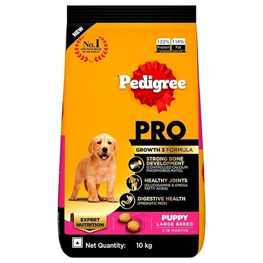 Pedigree Pro Puppy Large Breed (3-18 Months) Dry Dog Food 10kg
