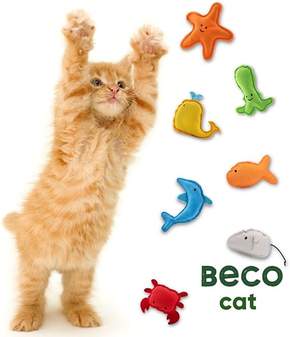Beco Frog Recycled Cat Nip Toy