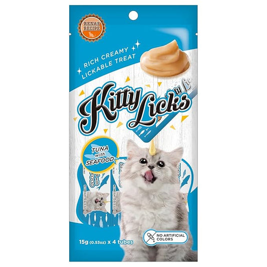 Rena's Kitty Licks Tuna with Seafood Flavour 15gm x 4 tubes