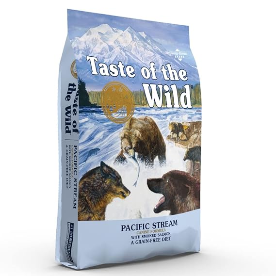 Taste Of The Wild Pacific Stream Canine Formula with Smoked Salmon | Grain Free Diet | Adult Dog Dry Food