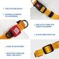 Gigwi Classic Line Collar With Reflective Stitching Sturdy Buckle with Metal D-Ring For Dogs Neck Size 23-40cm Yellow (Medium)