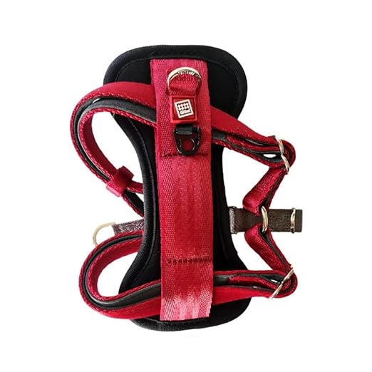 Gigwi Premium Line Durable H-Harness for Dogs Reflective Material Red 15mmx30-50cm (Medium)