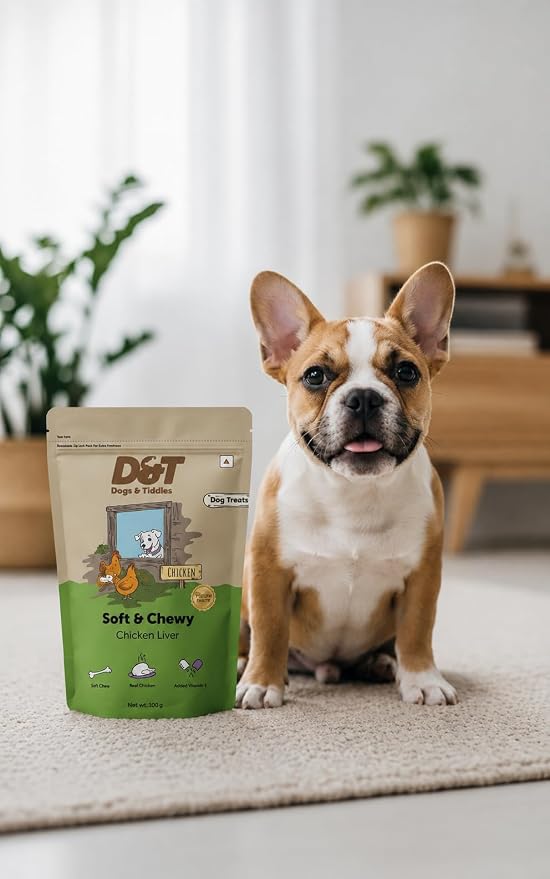 Dogs & Tiddles Soft and Chewy Chicken Liver Dog Treats 100g
