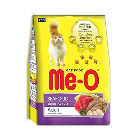 Me-O Dry Adult Cat Food Seafood Flavor 1.1Kg