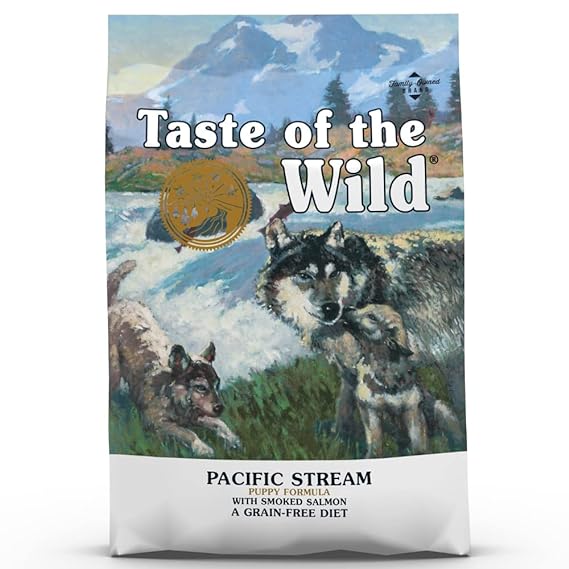 Taste Of The Wild Pacific Stream Puppy Formula with Smoked Salmon | Grain Free Diet | Dry Dog Food