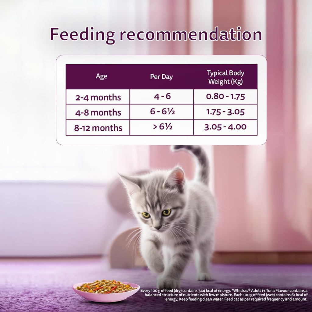 Whiskas Tasty Mix Seafood Cocktail With Carrot In Gravy Wet Food For Junior (2-12 Months) Kitten 70gm