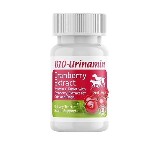 Bio Pet Active Bio Urinamin Cranberry Extract Vitamin C Tablet with Cranberry Extract for Cats and Dogs 20 Tablet
