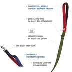 Gigwi Classic Line Dog Leash Soft Mesh Padding with Reflective 25mmx120cm XL