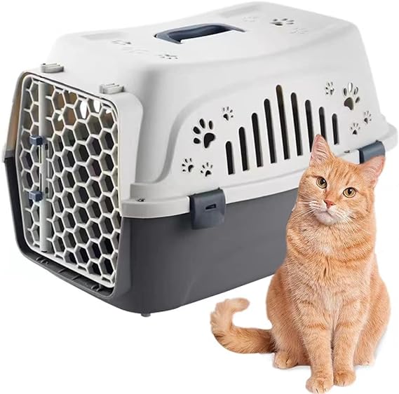 Tails Nation Fibre Cage in Double Assorted Colors with Plastic Door 40 cm X 32 cm x 30 cm