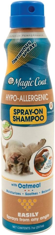 Four Paws Magic Coat Hypoallergenic Spray-On Shampoo With Oatmeal & cucumber Scent 207ml