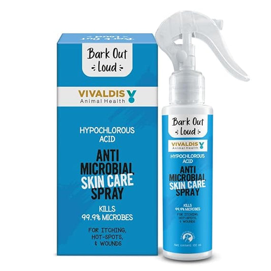 Vivaldis Bark Out Loud Anti Microbial Skin Care Spray For Dogs & Cats 100ml