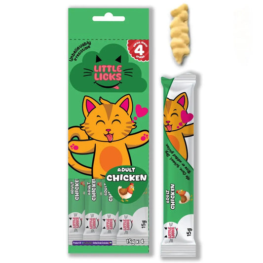 Smudges Little Licks Adult Chicken Creamy Bisque Treats for Adult Cat 4 x 15g
