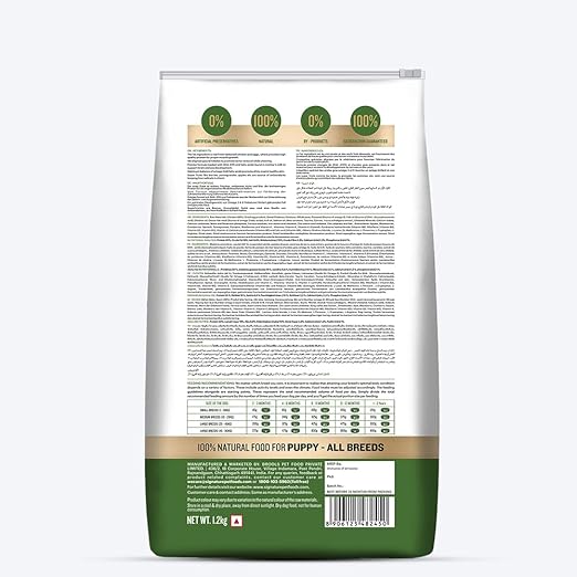 Signature Grain Zero Real Chicken, Egg and Vegetables Puppy Dry Dog Food 1.2kg