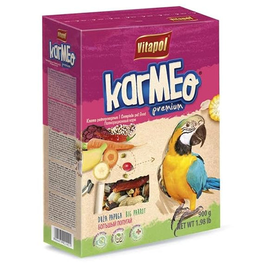 Karmeo Premium Complete Food for Big Parrots 900gm
