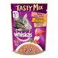 Whiskas Adult (1+ Year) Tasty Mix Wet Cat Food Made with Real Fish Tuna With Kanikama And Carrot in Gravy 70gm (Pack of 12)