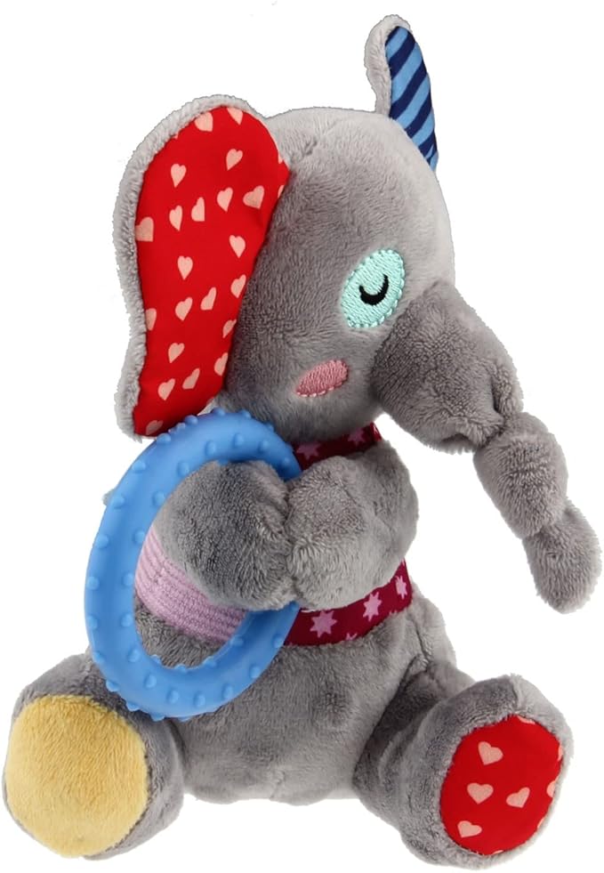 Gigwi Plush Friendz Ring Elephant Medium 17.50x13x10cm