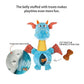 Gigwi Wild Hunter Dragon Treat Dispensing, Neck with Crunchy Sound, Squeaker for Exciting Play Toy for Dogs Medium