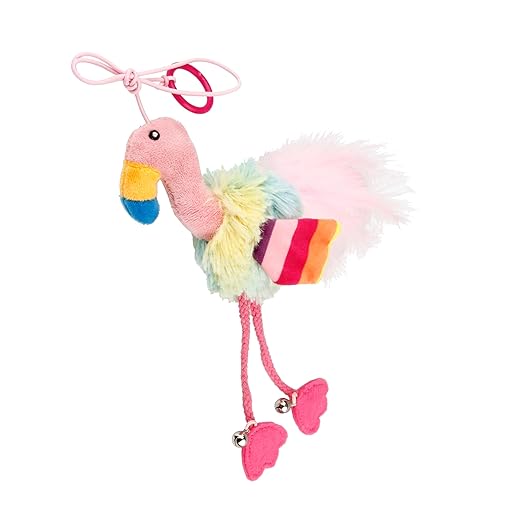 Gigwi Finger Teaser Flamingo with Catnip and Bell Cat Toy 23x 15.50 x 5cm
