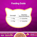 Whiskas Adult (1+ Year) Tasty Mix Wet Cat Food Made with Real Fish Chicken with Tuna and Carrot in Gravy 70gm