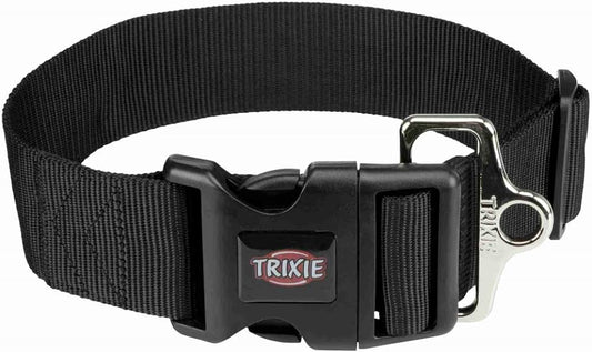 Trixie Extra Wide Premium Collar Black L-XXL 55-80cm/50mm