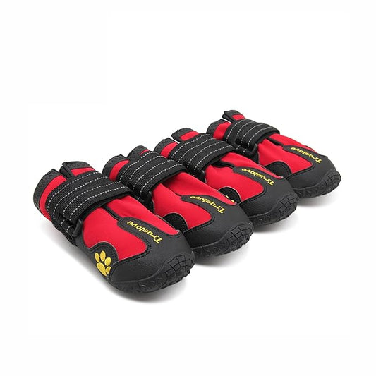 Truelove Waterproof Pet Boots for Dogs (Red, Set of 4)