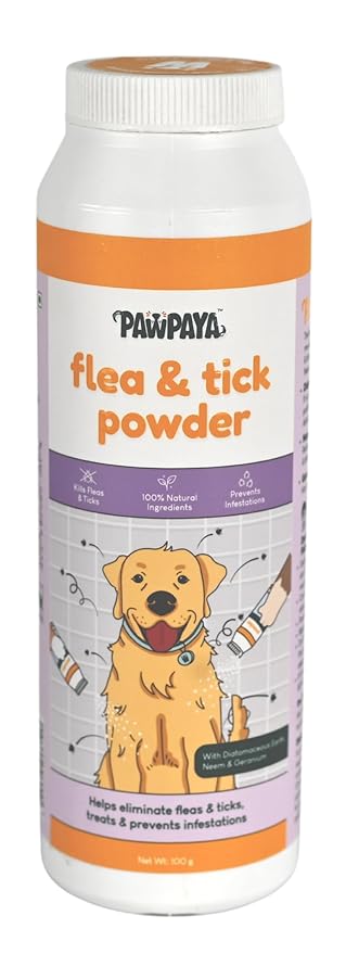 Pawpaya Flea and Tick Powder for Dogs 100g