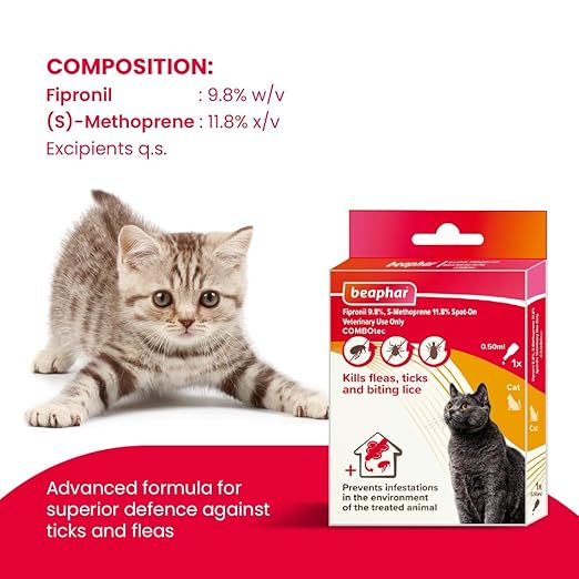 Beaphar Flea & Tick Spot On Combotec for Cats 0.50ml