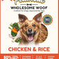 Petaholic Wholesome Woof Chicken & Rice 100% Natural and High Protein Dog Food 300g 2 Pouch 150g Each