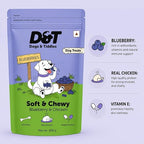 Dogs & Tiddles Soft and Chewy Chicken & Blueberry Dog Treats 100g