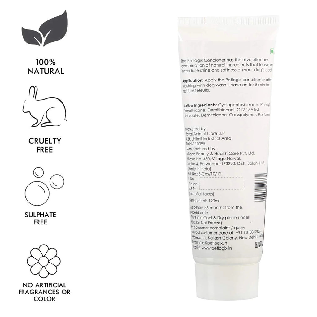 Petlogix Vegan & Cruelty Free Natural Detangle Hair Conditioner For Dogs 120g