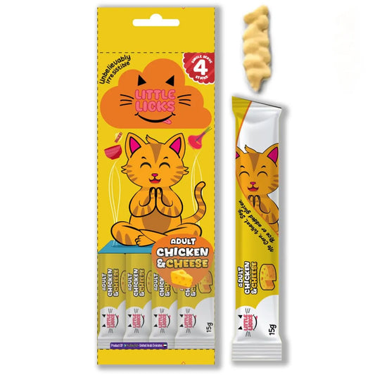 Smudges Little Licks Adult Chicken & Cheese Creamy Bisque Treats for Adult Cat 4 x 15g