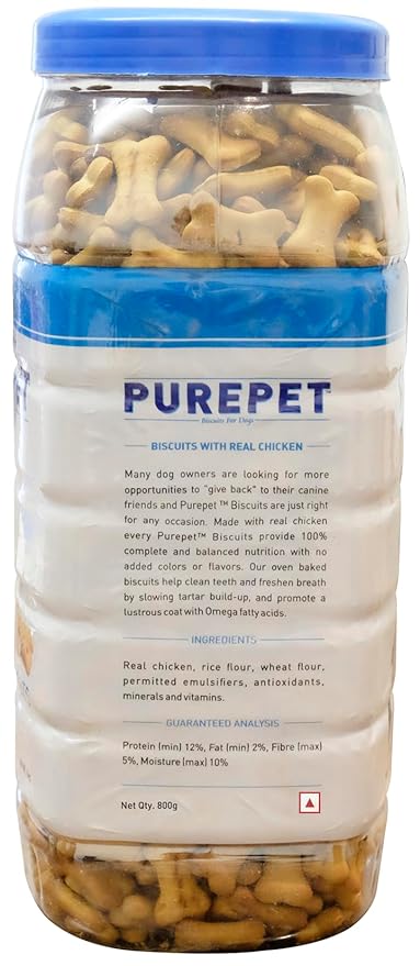 Purepet Dog Biscuit Treats Milk Flavour for All Life Stages