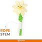 FOFOS Sunflower Crinkle Rope Dog Toy 39cm x 17cm x 4cm